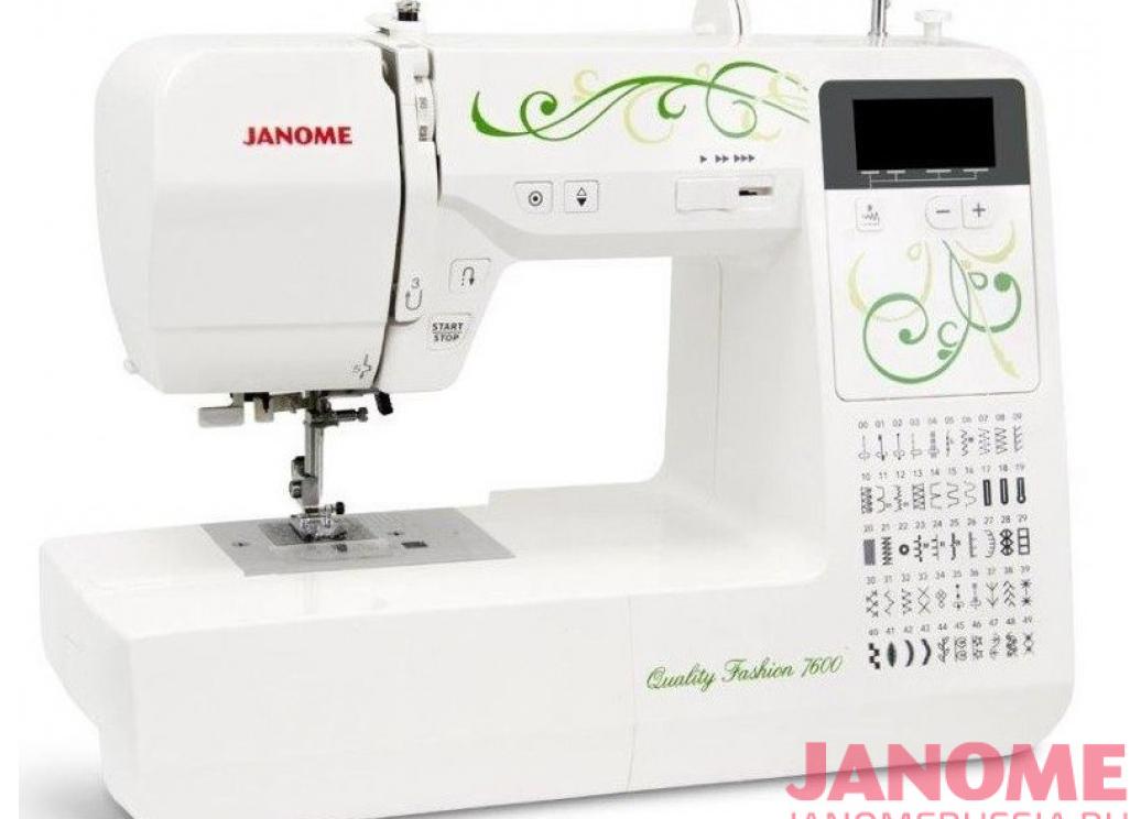 Janome QF 7600 –  бытовая швейная машинка с неплохим функционалом
